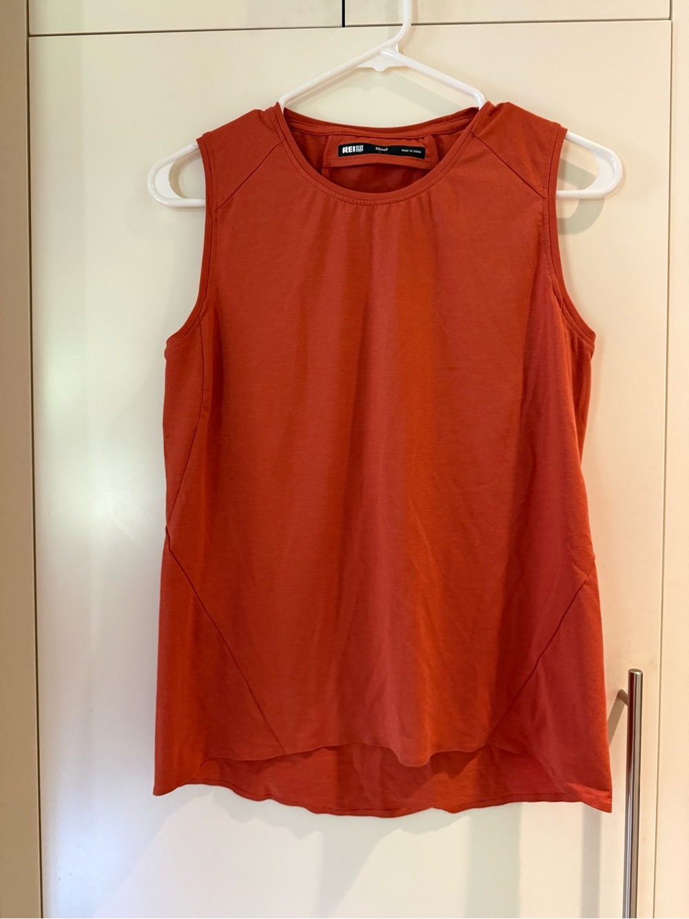 REI Sleeveless Crewneck Tank in Burnt Orange